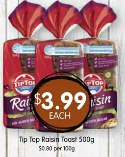 Spudshed Tip Top Raisin Toast offer
