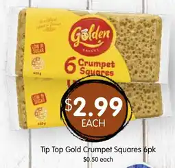 Spudshed Tip Top Gold Crumpet Squares offer