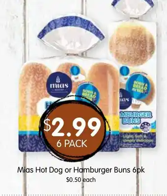 Spudshed Mias Hot Dog or Hamburger Buns offer
