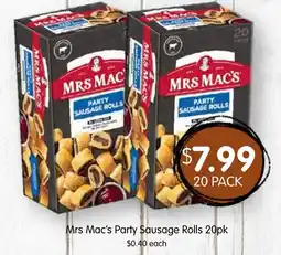 Spudshed Mrs Mac's Party Sausage Rolls offer