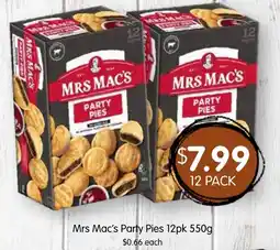 Spudshed Mrs Mac's Party Pies offer