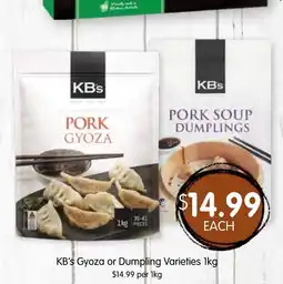 Spudshed KB's Gyoza or Dumpling Varieties offer
