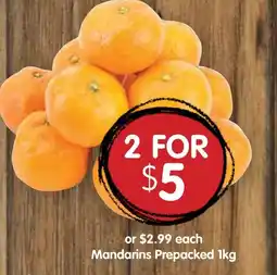 Spudshed Mandarins Prepacked offer