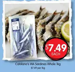 Spudshed Catalano's WA Sardines Whole offer