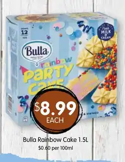 Spudshed Bulla Rainbow Cake offer