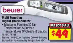 JB Hi-Fi Beurer Multi Function Digital Thermometer offer