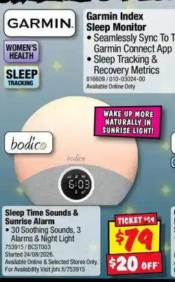 JB Hi-Fi bodico Sleep Time Sounds & Sunrise Alarm offer