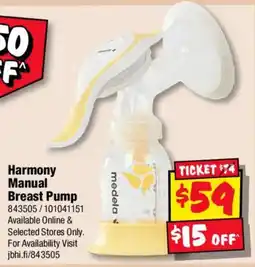 JB Hi-Fi Harmony Manual Breast Pump offer