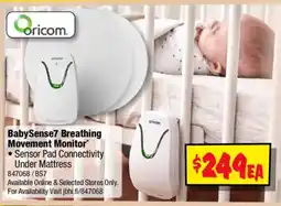 JB Hi-Fi Oricom BabySense7 Breathing Movement Monitor offer