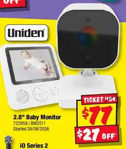 JB Hi-Fi Uniden 2.8" Baby Monitor offer