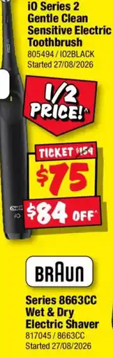 JB Hi-Fi Braun iO Series 2 Gentle Clean Sensitive Electric Toothbrush offer