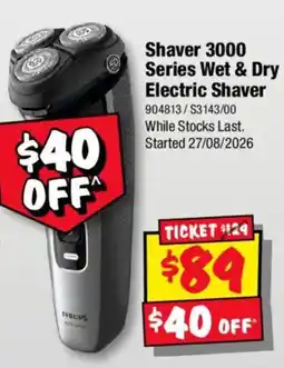 JB Hi-Fi Shaver 3000 Series Wet & Dry Electric Shaver offer