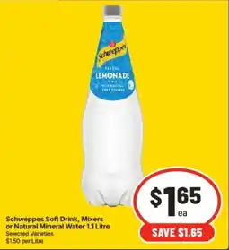 IGA Schweppes Classic Lemonade offer