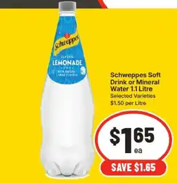 IGA Schweppes Classic Lemonade offer