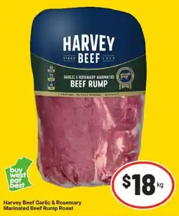 IGA Harvey Beef Garlic & Rosemary Marinated Beef Rump Roast offer