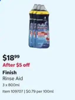 Costco Finish Rinse Aid offer