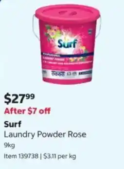 Costco Surf Laundry Powder Rose offer