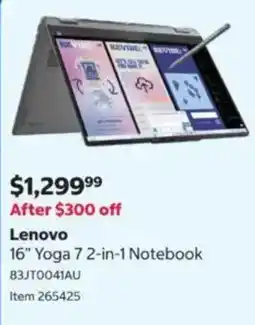 Costco Lenovo 16" Yoga 7 2-in-1 Notebook offer