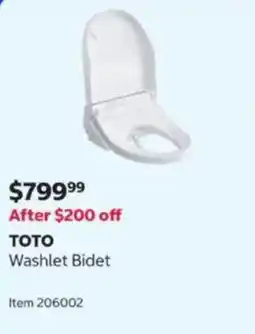 Costco TOTO Washlet Bidet offer