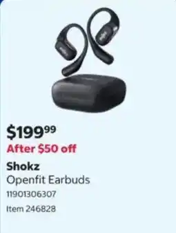 Costco Shokz Openfit Earbuds offer