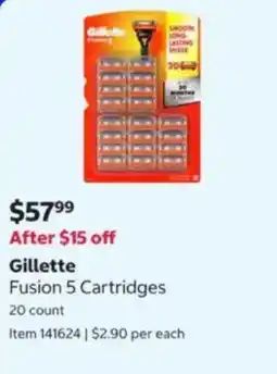 Costco Gillette Fusion 5 Cartridges offer