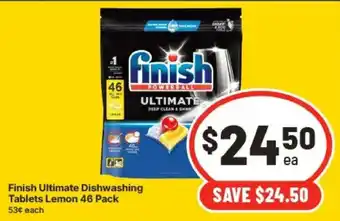 Finish Ultimate Dishwashing Tablets Lemon