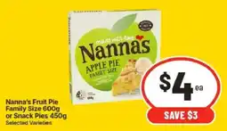 IGA Nanna's Fruit Pie offer