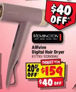 JB Hi-Fi Remington AlRvive Digital Hair Dryer offer