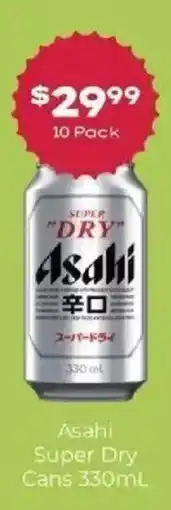 Thirsty Camel Asahi Super Dry Cans offer
