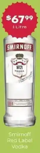 Thirsty Camel Smirnoff Red Label Vodka offer