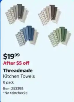 Costco Threadmade Kitchen Towels offer