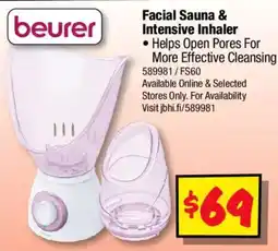 JB Hi-Fi beurer Facial Sauna & Intensive Inhaler offer