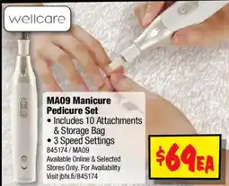 JB Hi-Fi wellcare MA09 Manicure Pedicure Set offer