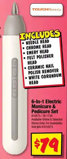 JB Hi-Fi TouchBeauty 6-In-1 Electric Manicure & Pedicure Set offer