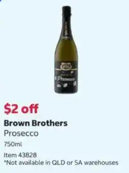 Costco Brown Brothers Prosecco offer