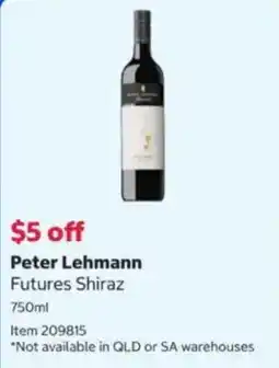 Costco Peter Lehmann Futures Shiraz offer