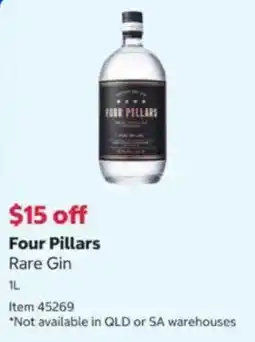 Costco Four Pillars Rare Gin offer
