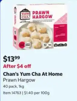 Costco Chan's Yum Cha At Home Prawn Hargow offer