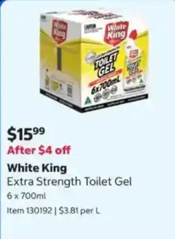 Costco White King Extra Strength Toilet Gel offer