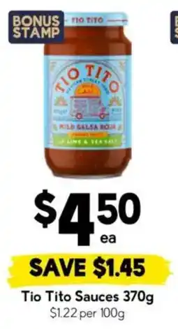 Drakes Tio Tito Sauces offer