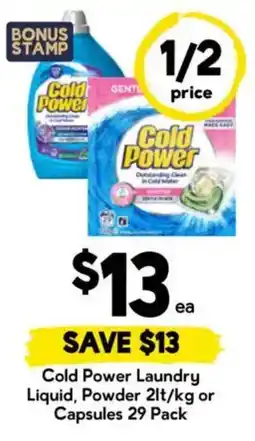 Drakes Cold Power Laundry Liquid, Powder 2lt/kg or Capsules 29 Pack offer