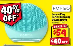 JB Hi-Fi Foreo Luna 4 Play Facial Cleansing Device (Mint) offer