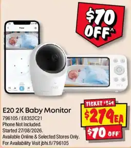 JB Hi-Fi E20 2K Baby Monitor offer