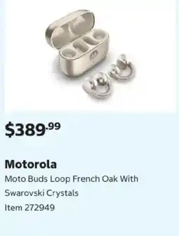 Costco Motorola Moto Buds Loop French Oak With Swarovski Crystals offer