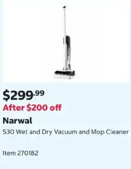 Costco Narwal S30 Wet and Dry Vacuum and Mop Cleaner offer