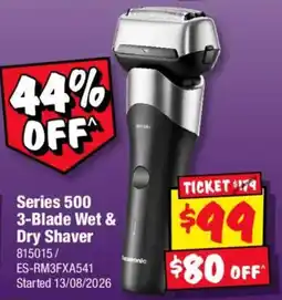 JB Hi-Fi Panasonic Series 500 3-Blade Wet & Dry Shaver offer