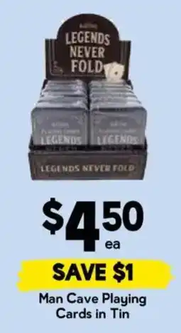 Drakes Man Cave Playing Cards in Tin offer