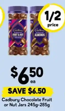 Drakes Cadbury Chocolate Fruit or Nut Jars offer