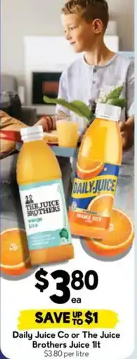 Drakes Daily Juice Co or The Juice Brothers Juice offer