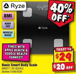 JB Hi-Fi Ryze Basic Smart Body Scale offer